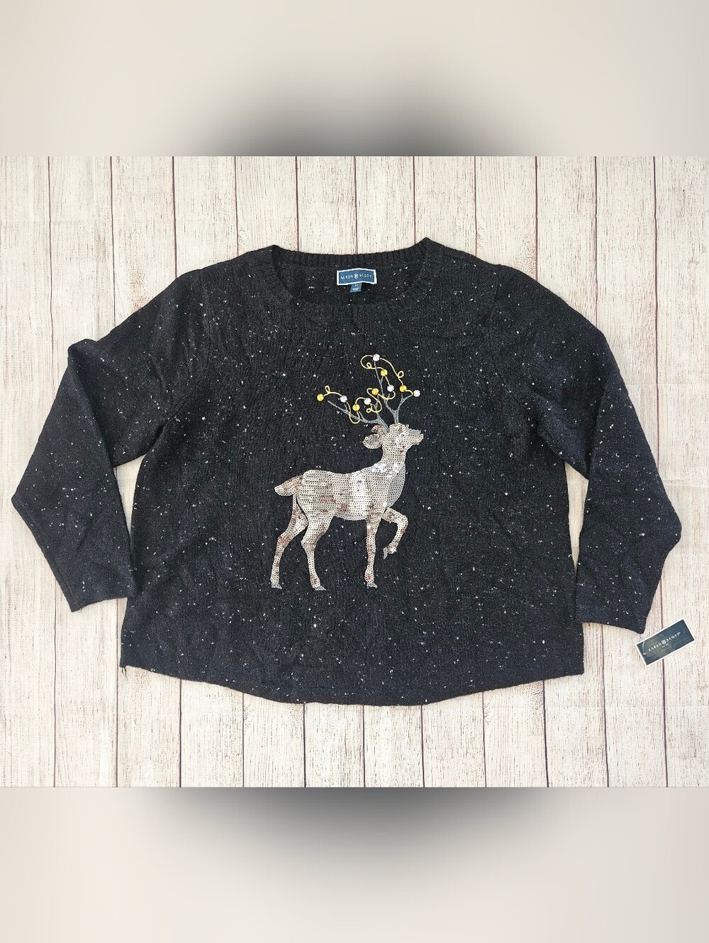 Karen Scott Reindeer Holiday Sweater